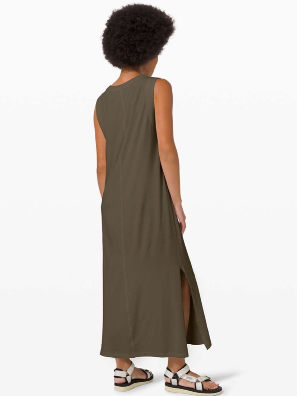 Lululemon All Yours Tank Maxi Dress Dark Olive Green size 8 fit - Picture 2 of 16